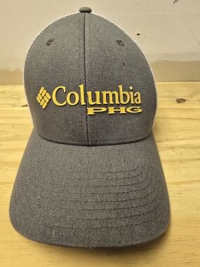 Columbia PHG Gray Trucker Hat with Yellow Logo